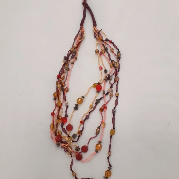 BOHO Morano glass & Beaded  Necklace mukti strand ITALY BOHEMIAN Bracelet Bundle - Picture 3 of 10